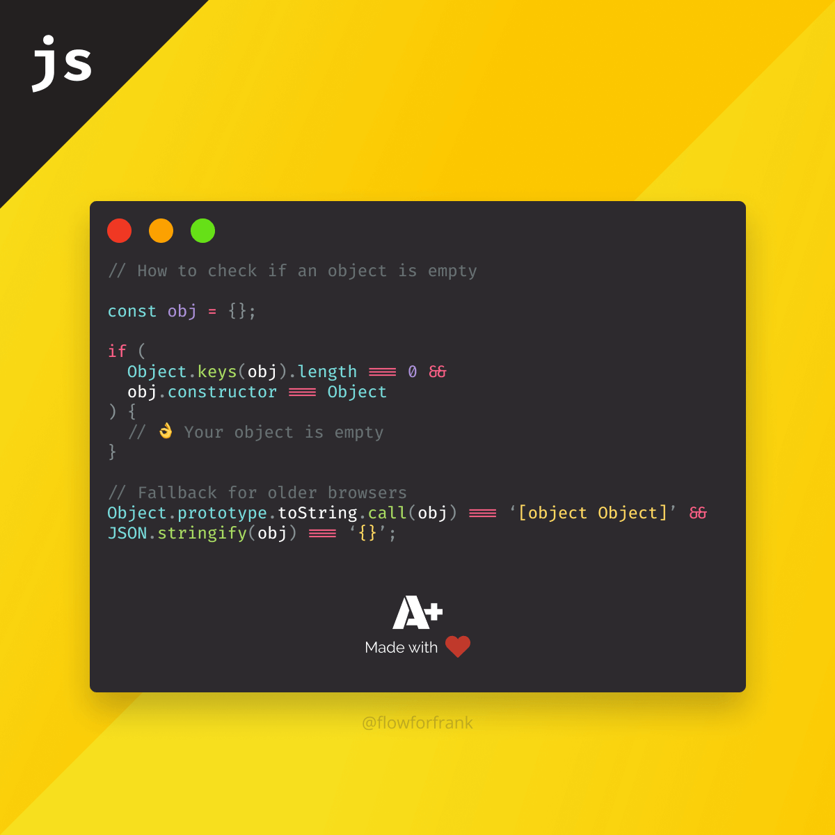 Simplest Way to Check for Empty Objects in JavaScript