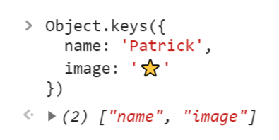 the use of object.keys