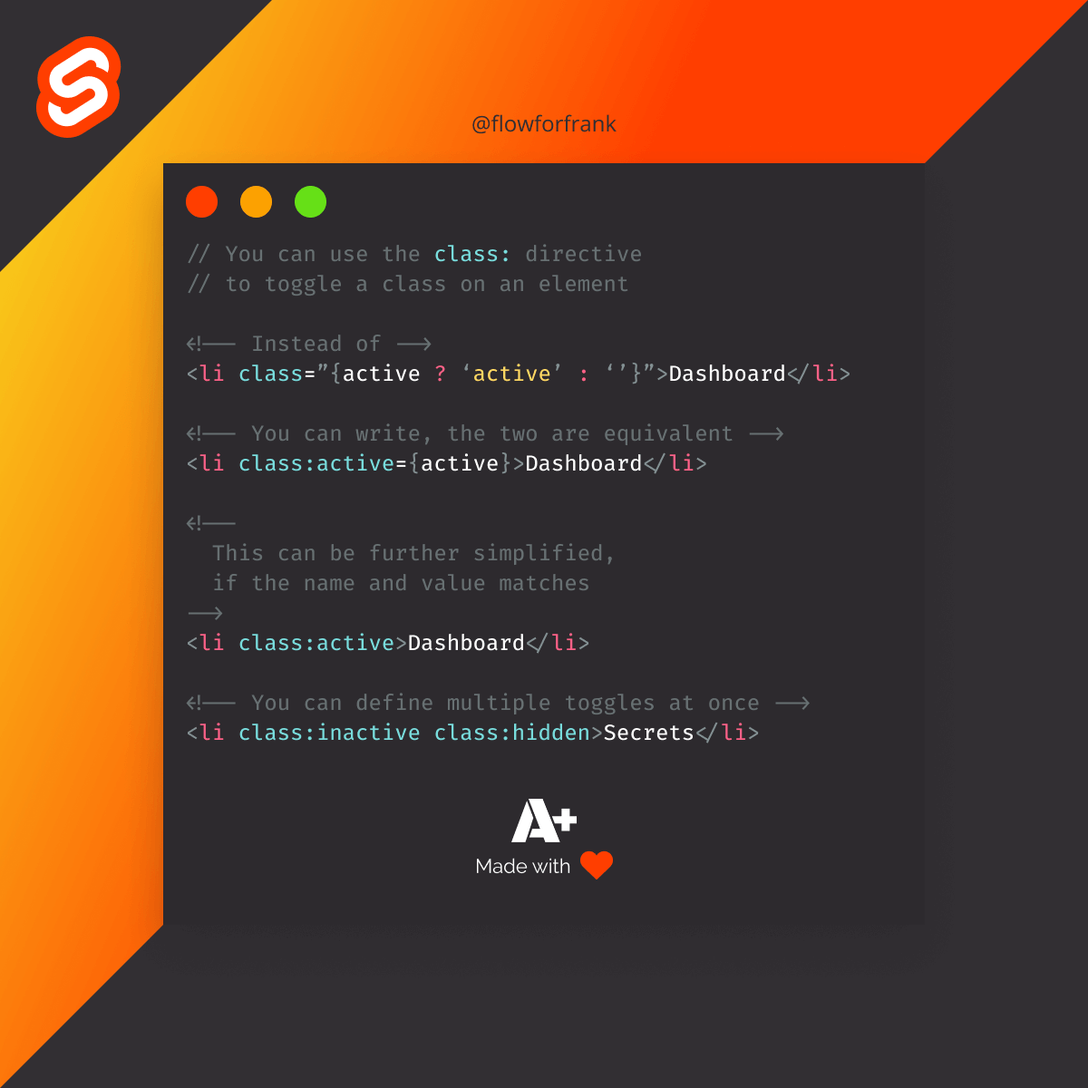 How to Toggle Classes in Svelte