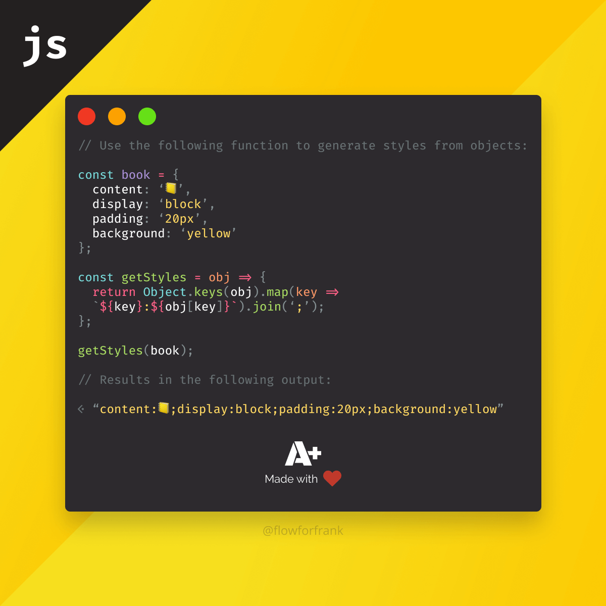 How to Generate Styles from Objects in JavaScript