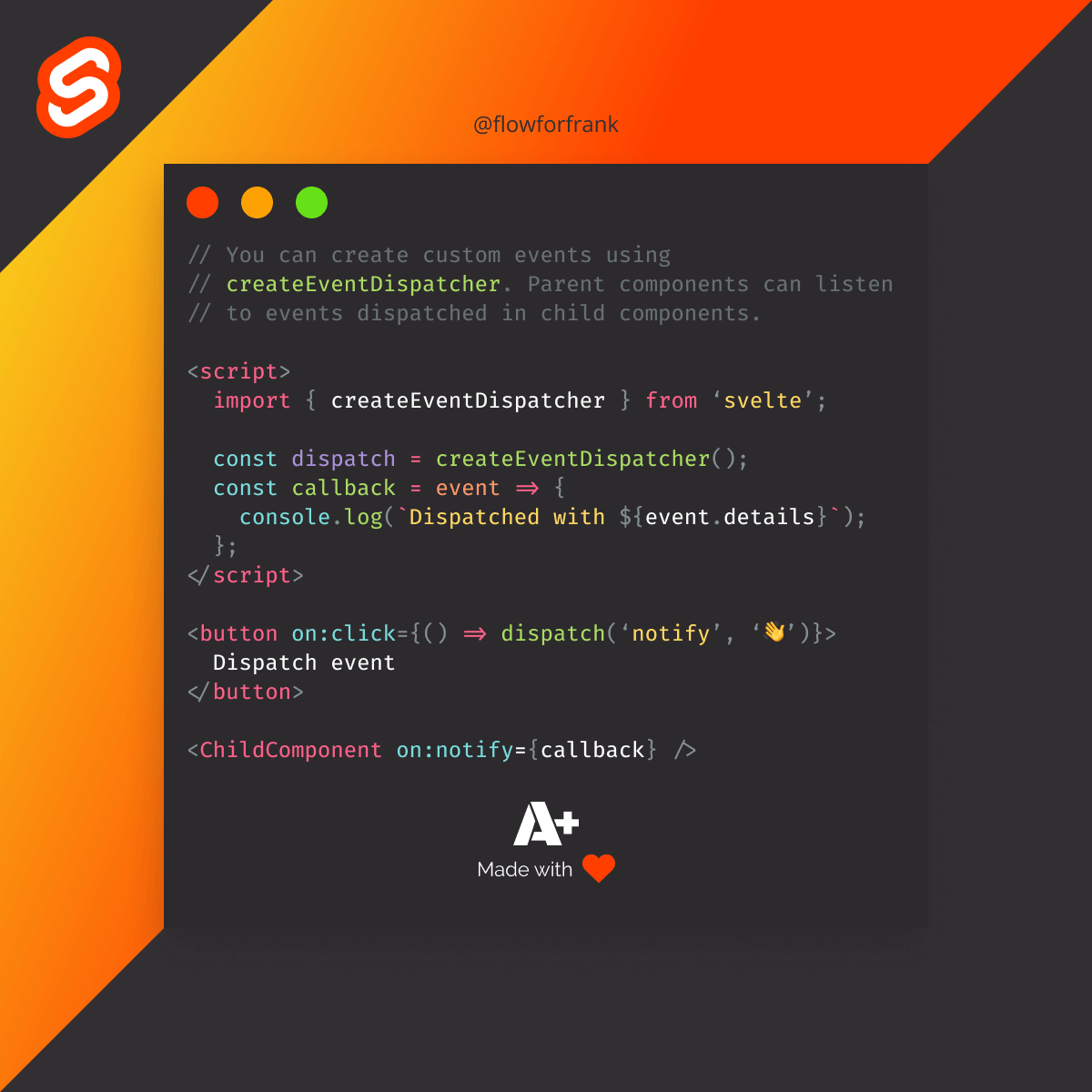 How to Create Custom Events in Svelte
