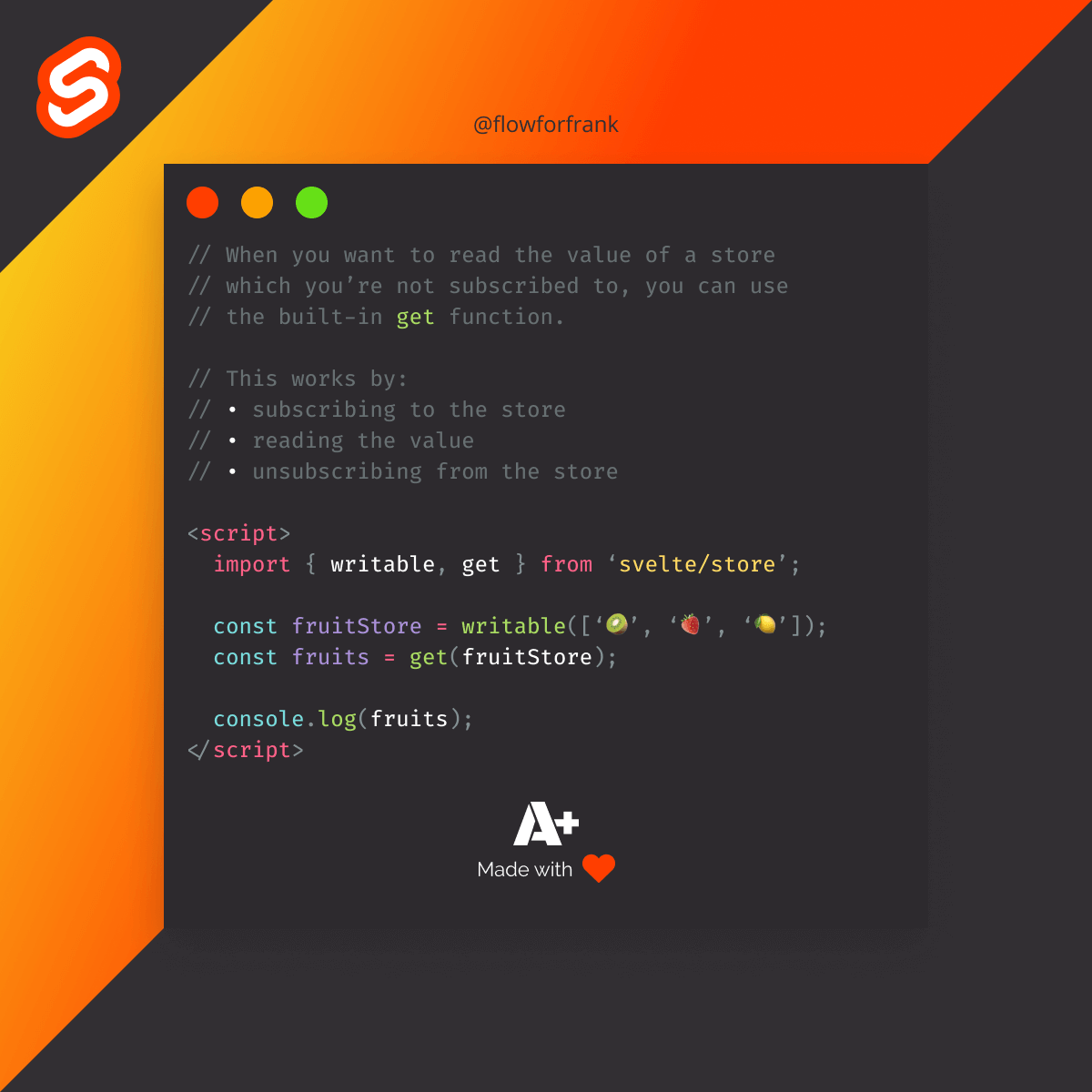 How to Read Values of a Store in Svelte