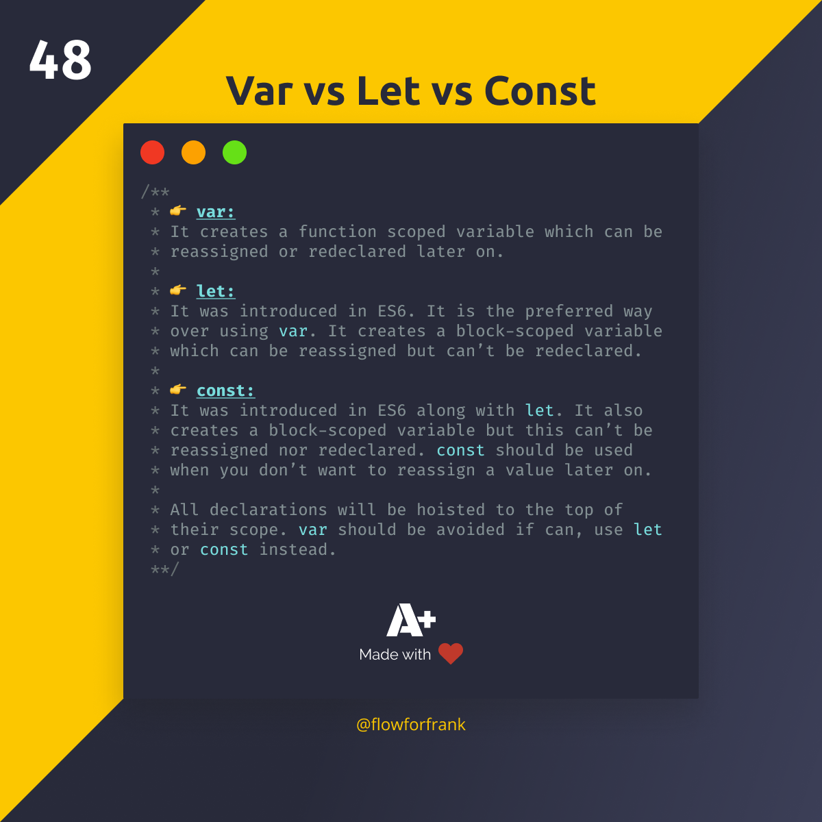 What are the Differences Between var, let, and const? - Webtips
