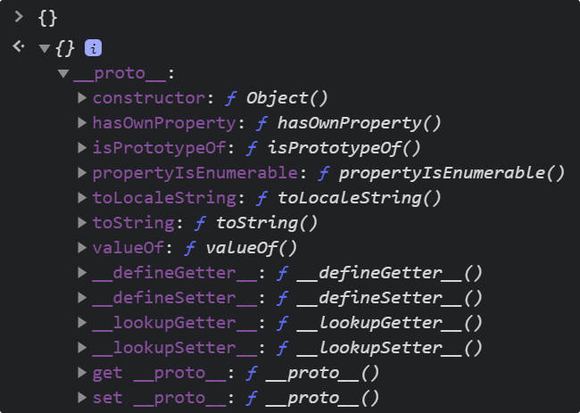 The inherited properties on an empty object in JavaScript